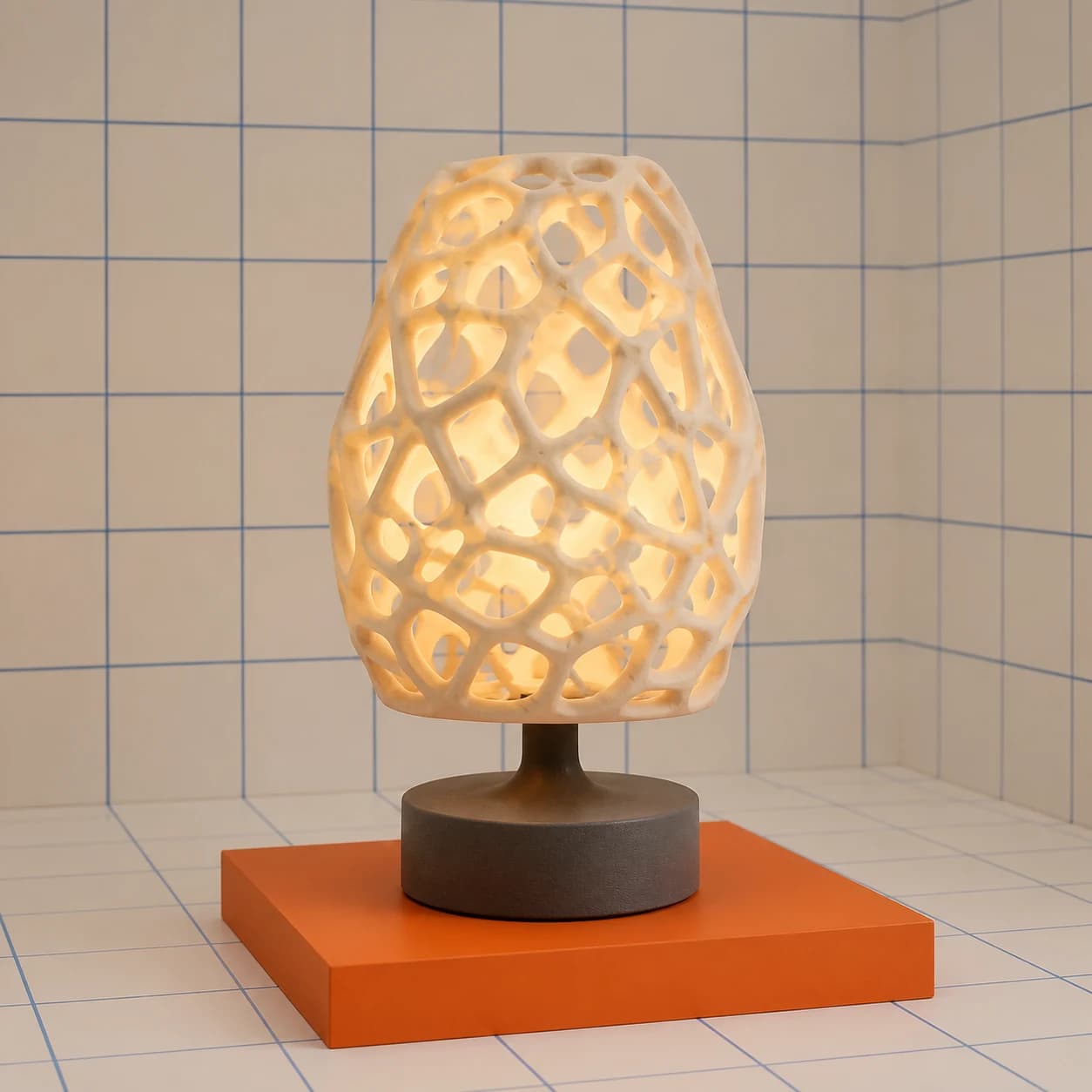 Светильник Voronoi, изделие 3D-печати